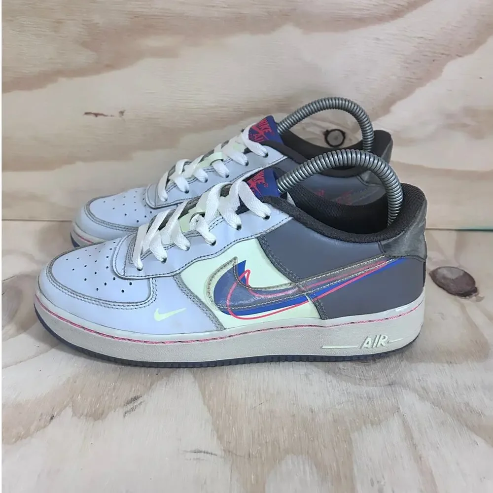 Nike-Air Force 1 Dunk It Smash-Sneakers-Blue/Gray-Kids Big Unisex-6Y -CT1628-601